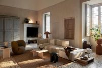 Wohnzimmer Im Holz Und Erdfarben Stil